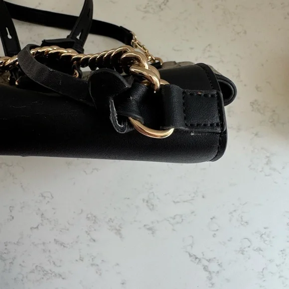 Inspired Black and Tan Backpack with Monogram Design - Picture 7 of 13